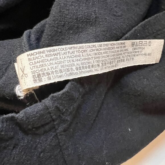 Free People Black Short Sleeve Button Front Romper Sz Small - Picture 8 of 10